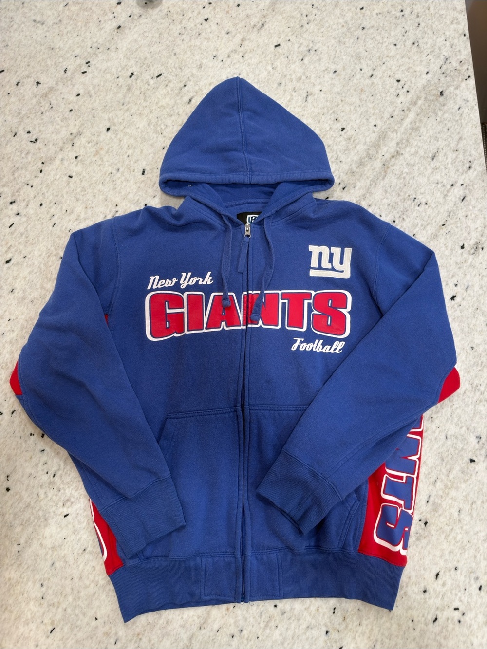 New York Giants Men's Blue Zip-Up Hoodie Jacket